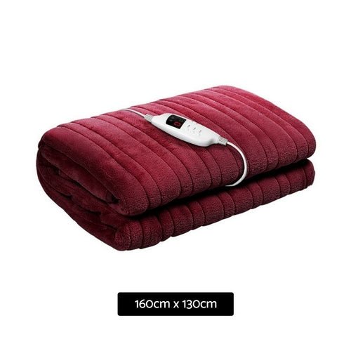 LuxeWarmth - LuxeWarmth Heated Blanket – Crimson