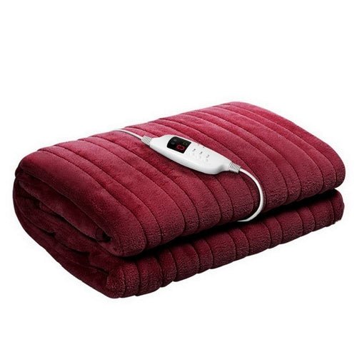 LuxeWarmth - LuxeWarmth Heated Blanket – Crimson